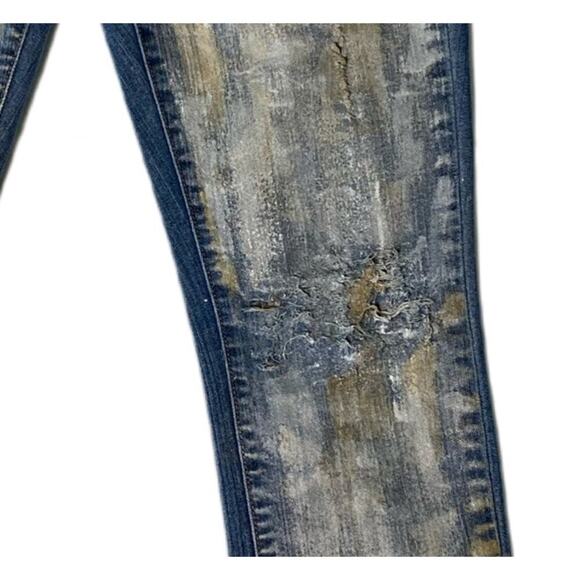 REFRESHED- Ann Taylor LOFT Hand Painted Denim Jeans - Picture 3 of 6